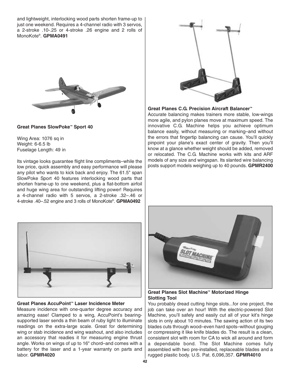 Great Planes Pete 'n Poke 40 Kit - GPMA0493 User Manual | Page 42 / 46