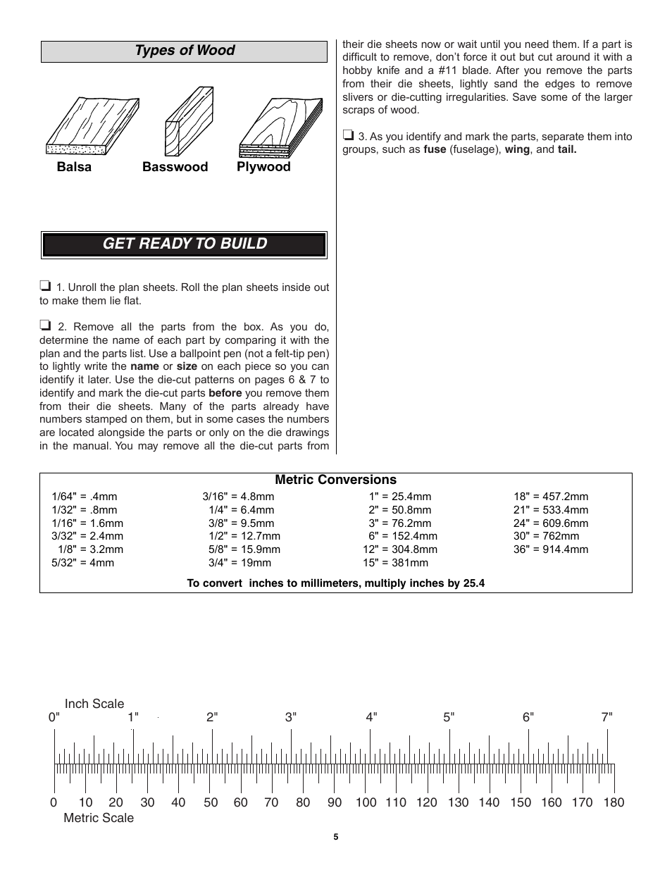 Get ready to build | Great Planes Pete 'n Poke 40 Kit - GPMA0493 User Manual | Page 5 / 46