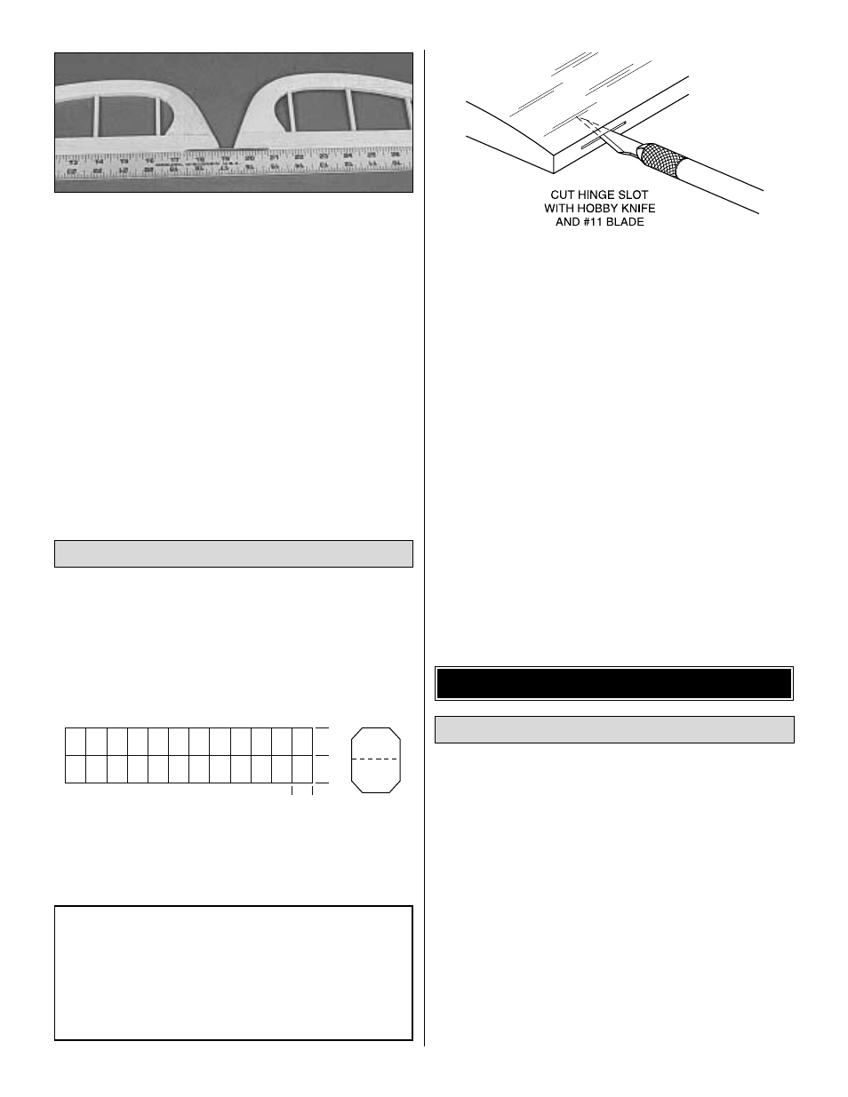 Build the wing panels wing assembly, Cut the hinge slots | Great Planes Piper J-3 Cub 40 Kit - GPMA0160 User Manual | Page 11 / 48