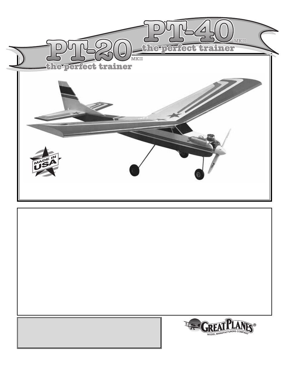 Great Planes PT-40 MkII Kit - GPMA0118 User Manual | 64 pages