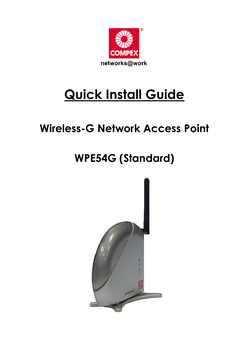 Compex Systems WPE54G User Manual | 22 pages