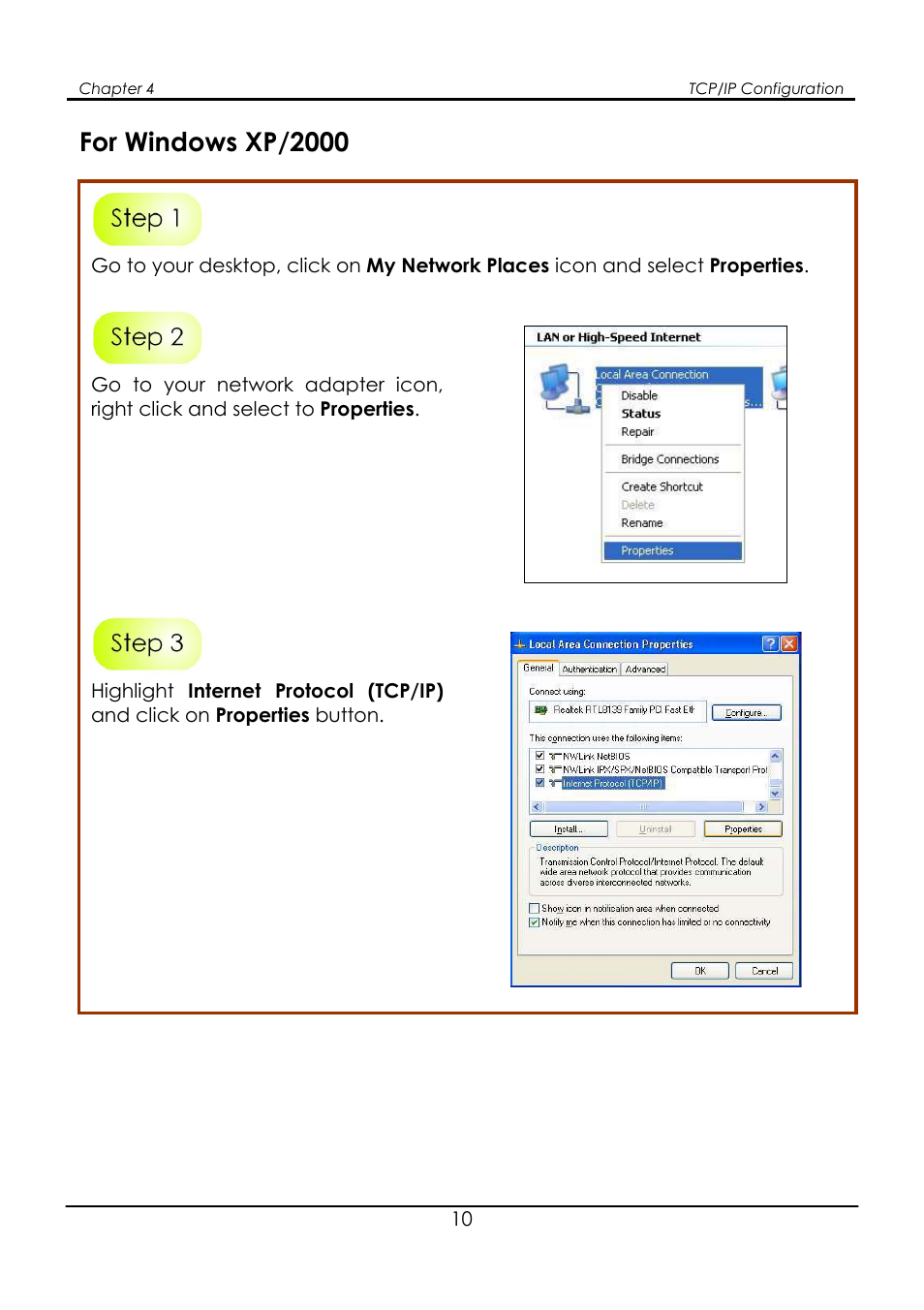 For windows xp/2000 | Compex Systems WPE54G User Manual | Page 12 / 22