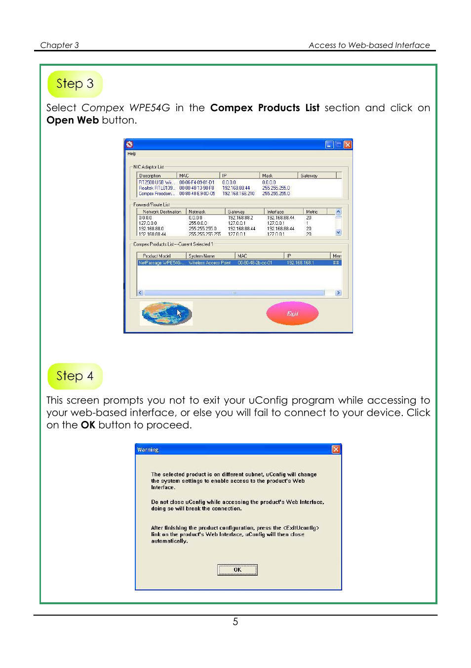 Compex Systems WPE54G User Manual | Page 7 / 22