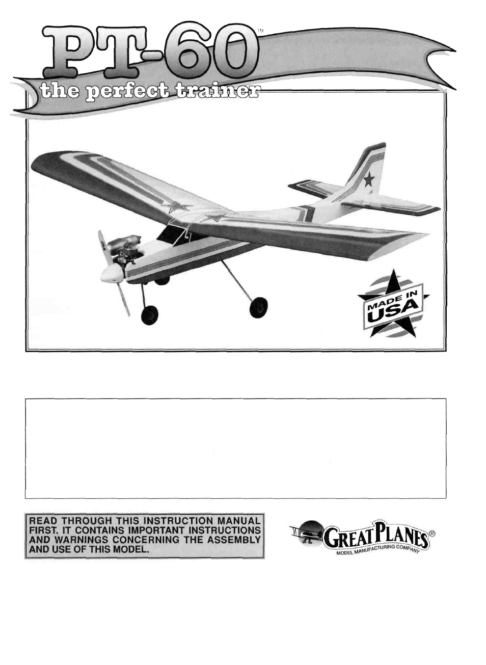 Great Planes PT-60 Kit - GPMA0119 User Manual | 48 pages