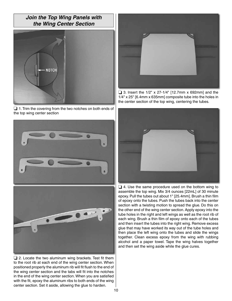 Great Planes 25% Pitts M-12S 50cc ARF - GPMA1421 User Manual | Page 10 / 40