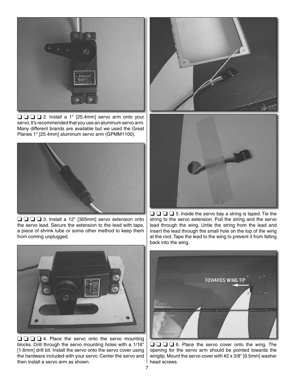 Great Planes 25% Pitts M-12S 50cc ARF - GPMA1421 User Manual | Page 7 / 40