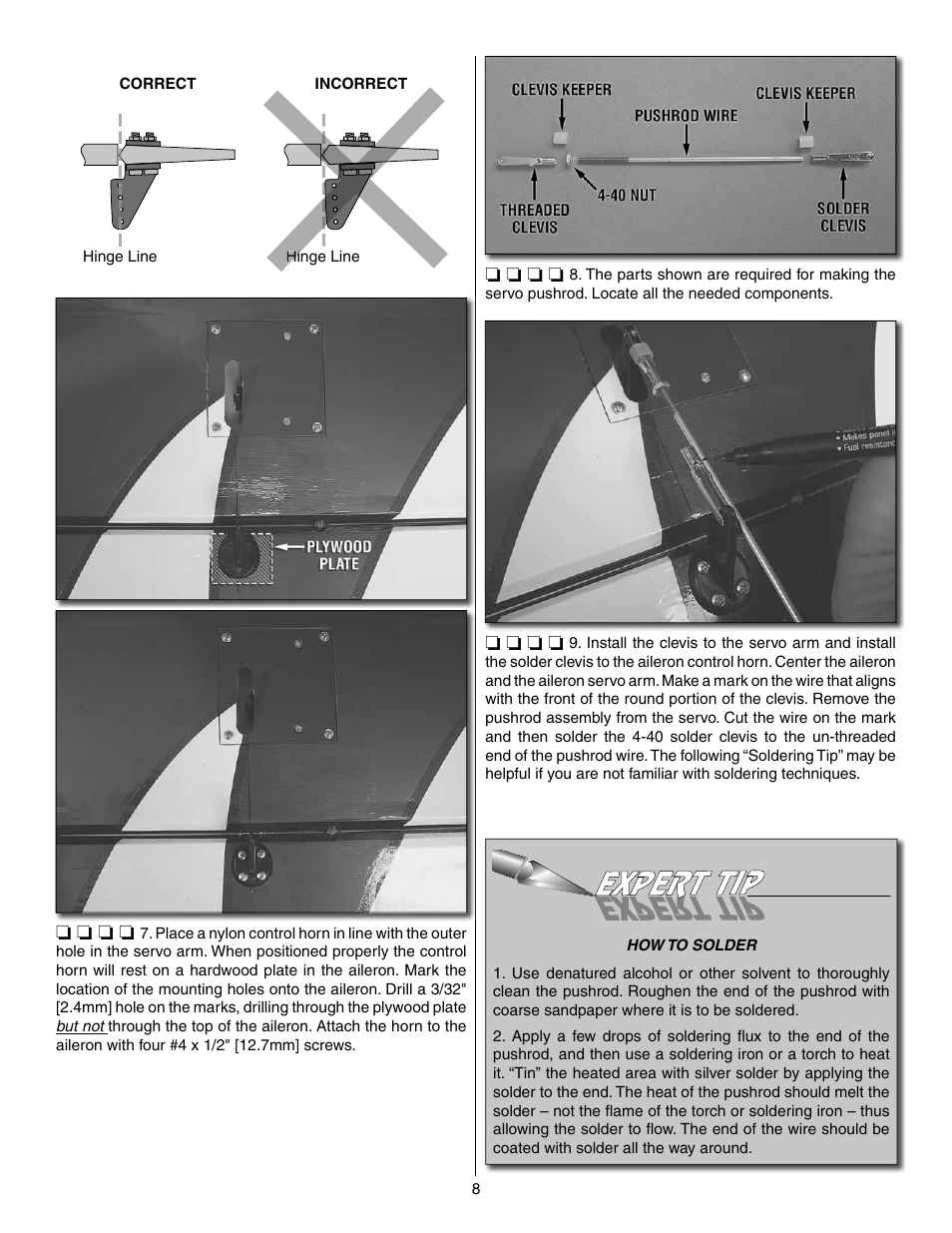 Great Planes 25% Pitts M-12S 50cc ARF - GPMA1421 User Manual | Page 8 / 40