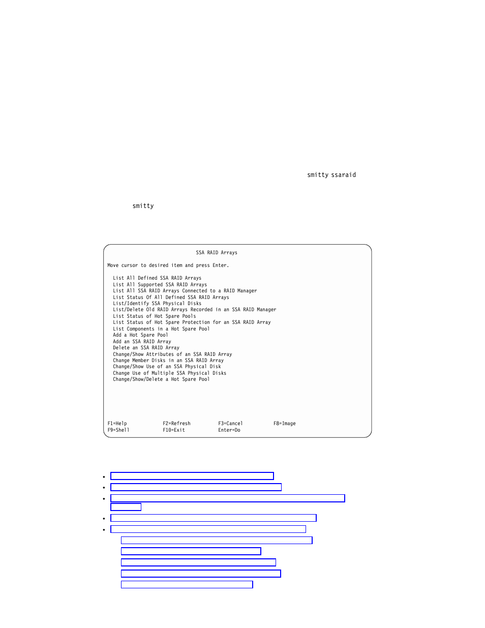 Getting access to the ssa raid array smit menu | Compex Systems Advanced SerialRAID Adapters SA33-3285-02 User Manual | Page 118 / 531