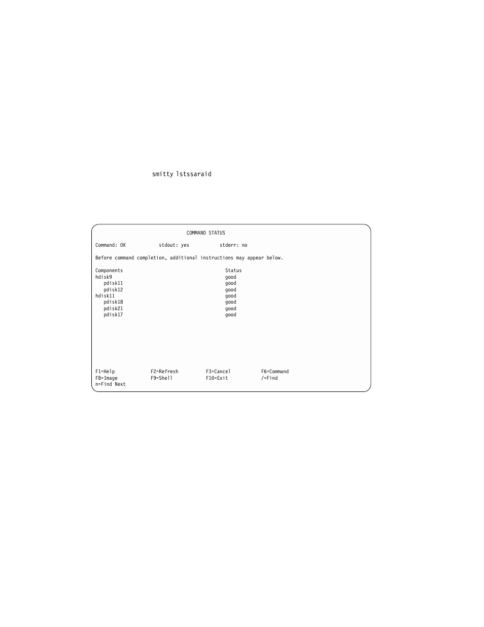 List status of all defined ssa raid arrays | Compex Systems Advanced SerialRAID Adapters SA33-3285-02 User Manual | Page 208 / 531