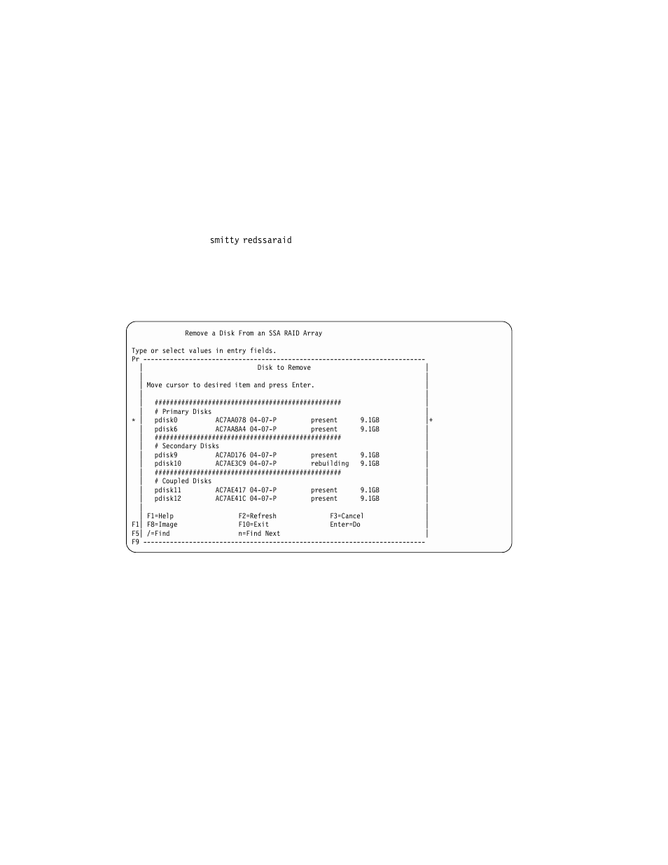 Remove a disk from an ssa raid array | Compex Systems Advanced SerialRAID Adapters SA33-3285-02 User Manual | Page 210 / 531