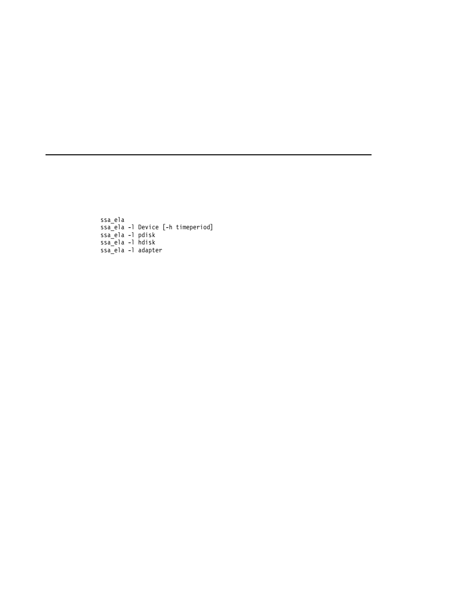 Ssa_ela command, Purpose, Syntax | Description, Flags | Compex Systems Advanced SerialRAID Adapters SA33-3285-02 User Manual | Page 373 / 531
