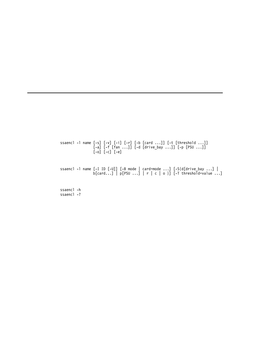 Ssaencl command, Purpose, Syntax | Description, Flags | Compex Systems Advanced SerialRAID Adapters SA33-3285-02 User Manual | Page 375 / 531