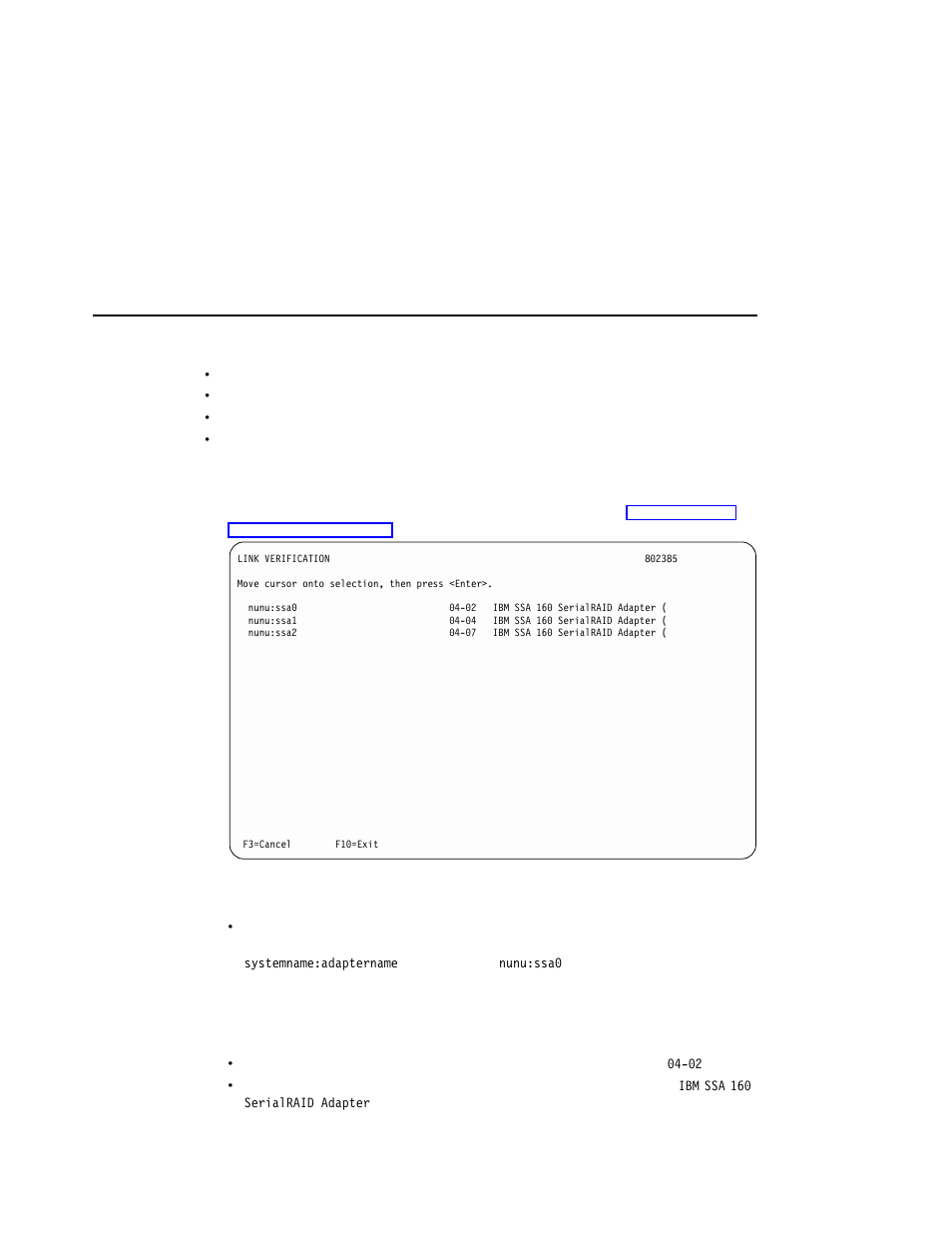 Link verification service aid | Compex Systems Advanced SerialRAID Adapters SA33-3285-02 User Manual | Page 403 / 531