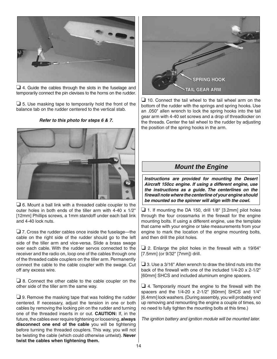 Mount the engine | Great Planes 38% Extra 330S ARF - GPMA1290 User Manual | Page 14 / 28