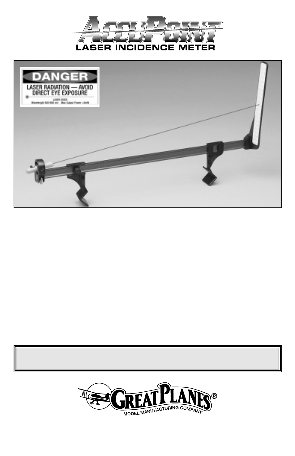 Great Planes AccuPoint Laser Incidence Meter - GPMR4020 User Manual | 12 pages