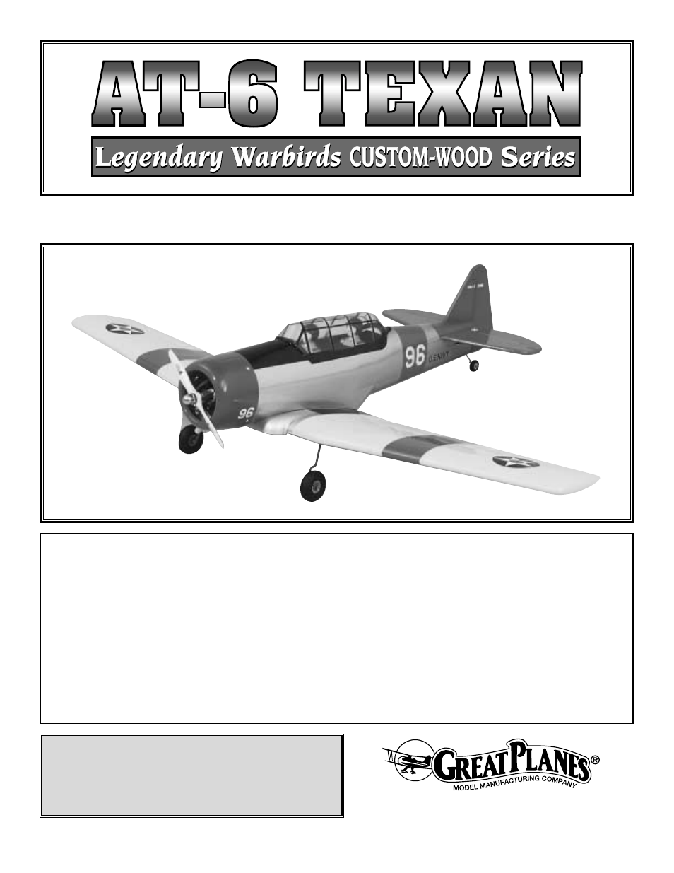 Great Planes AT-6 Texan ARF 40 MonoKote - GPMA1245 User Manual | 20 pages
