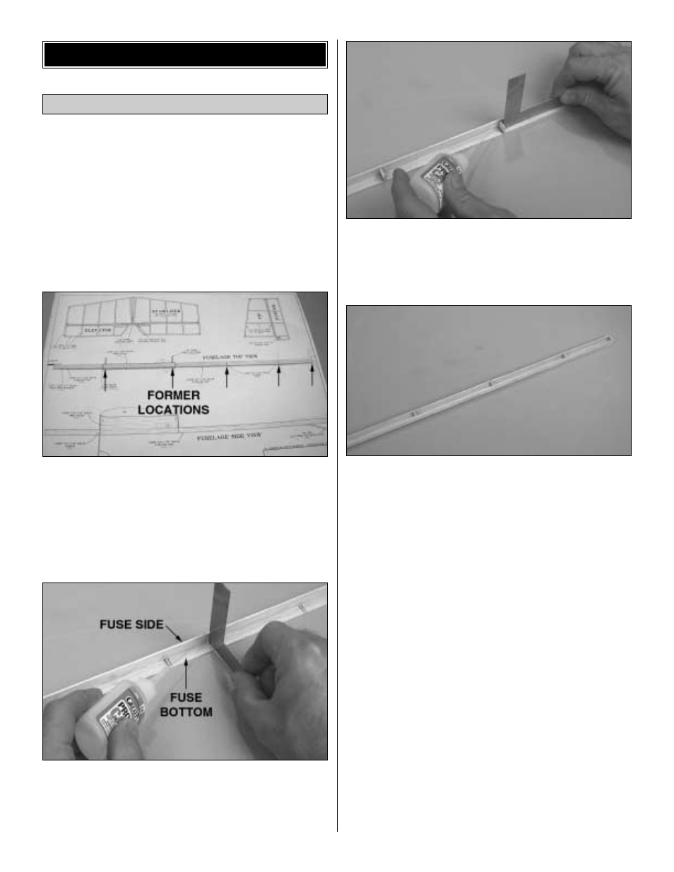 Assemble the fuselage sides build the fuselage | Great Planes BLT Park Flyer Kit- GPMA0001 User Manual | Page 12 / 24