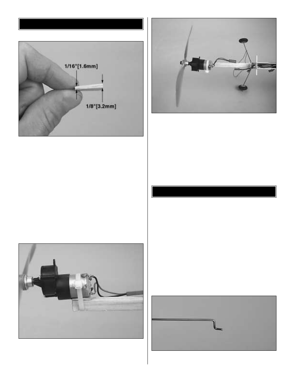 Install the pushrods mount the motor | Great Planes BLT Park Flyer Kit- GPMA0001 User Manual | Page 17 / 24