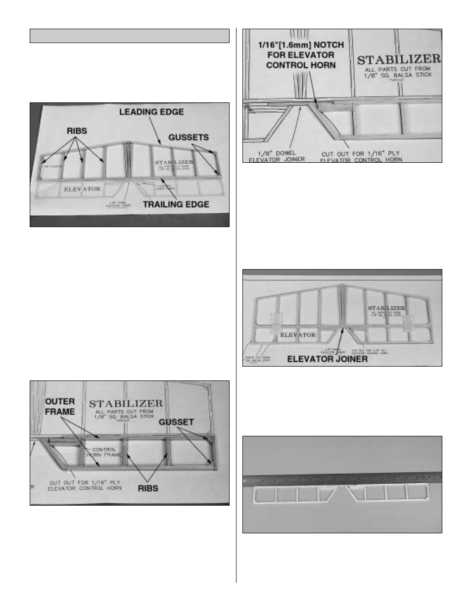 Build the stabilizer & elevator | Great Planes BLT Park Flyer Kit- GPMA0001 User Manual | Page 8 / 24