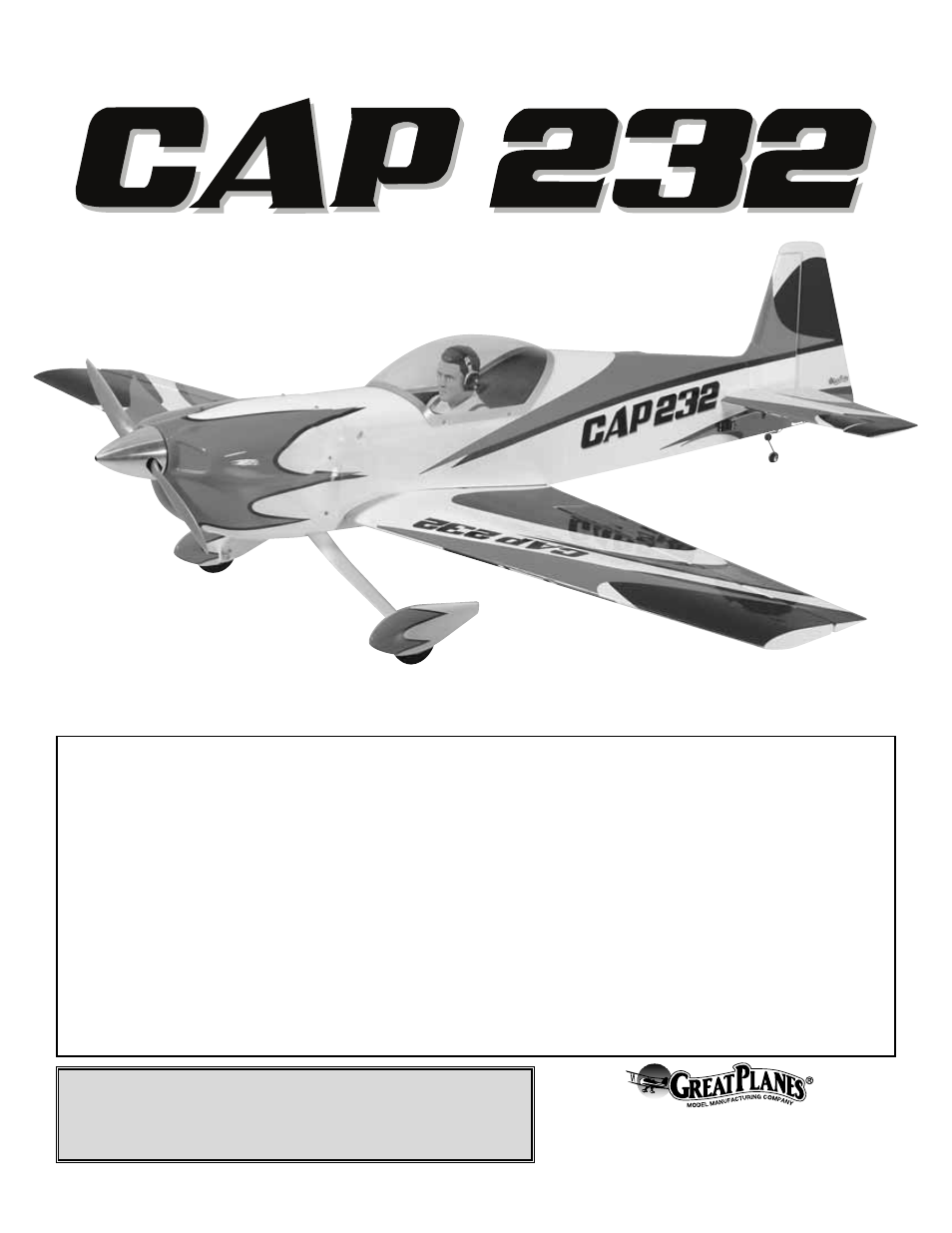 Great Planes CAP 232 1.60 ARF - GPMA1410 User Manual | 36 pages