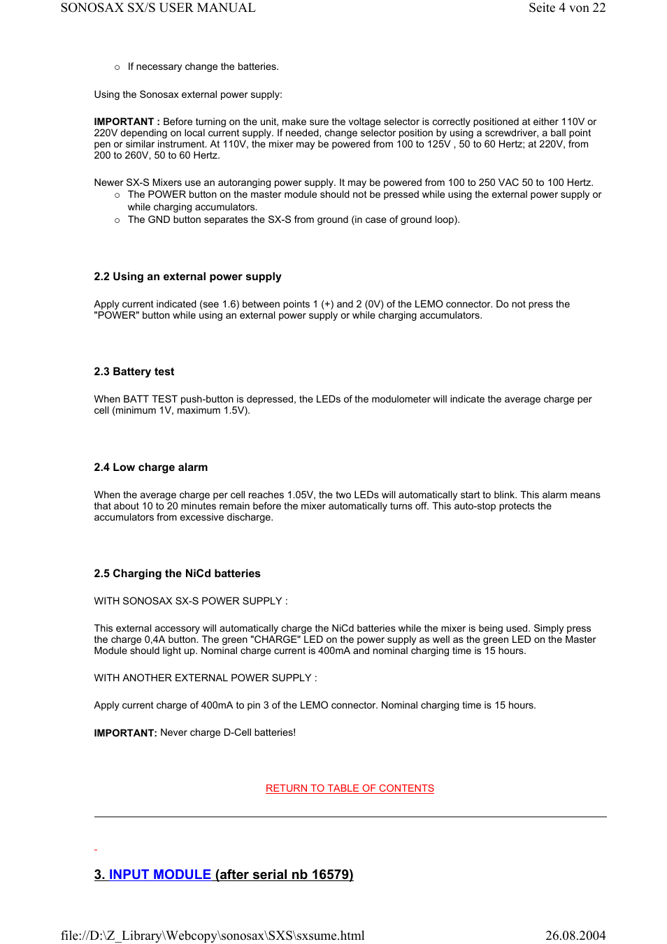 Compex Systems Professional Portable Mixing Console SONOSAX SX-S User Manual | Page 4 / 22