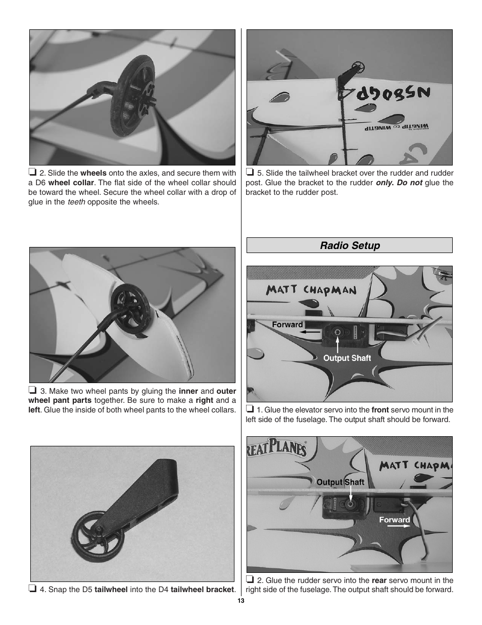 Great Planes CAP 580 Matt Chapman EP FlatOuts ARF - GPMA1112 User Manual | Page 13 / 24