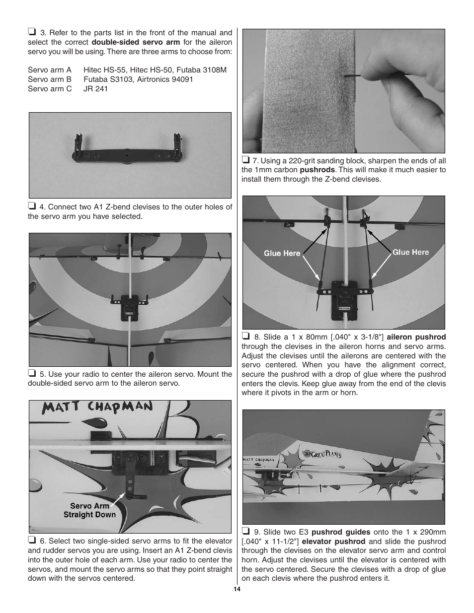 Great Planes CAP 580 Matt Chapman EP FlatOuts ARF - GPMA1112 User Manual | Page 14 / 24