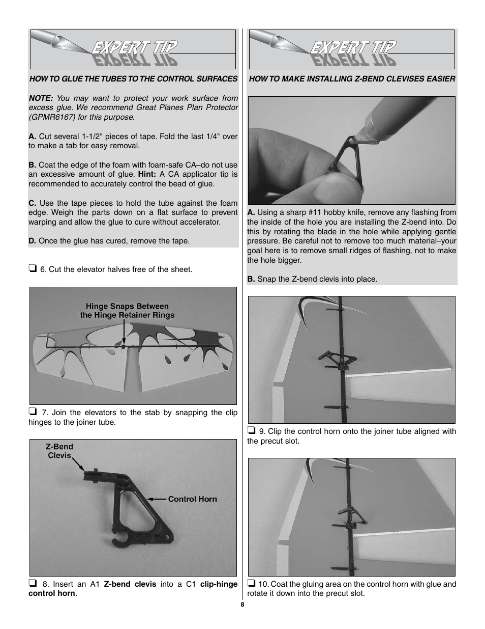 Great Planes CAP 580 Matt Chapman EP FlatOuts ARF - GPMA1112 User Manual | Page 8 / 24