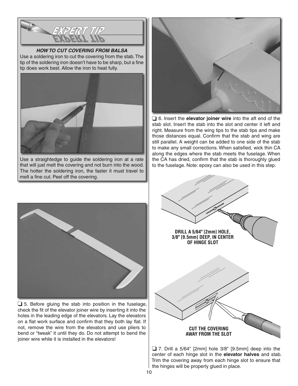 Great Planes Cirrus SR22 Turbo ARF - GPMA1166 User Manual | Page 10 / 24