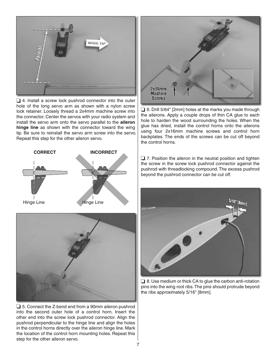 Great Planes Cirrus SR22 Turbo ARF - GPMA1166 User Manual | Page 7 / 24