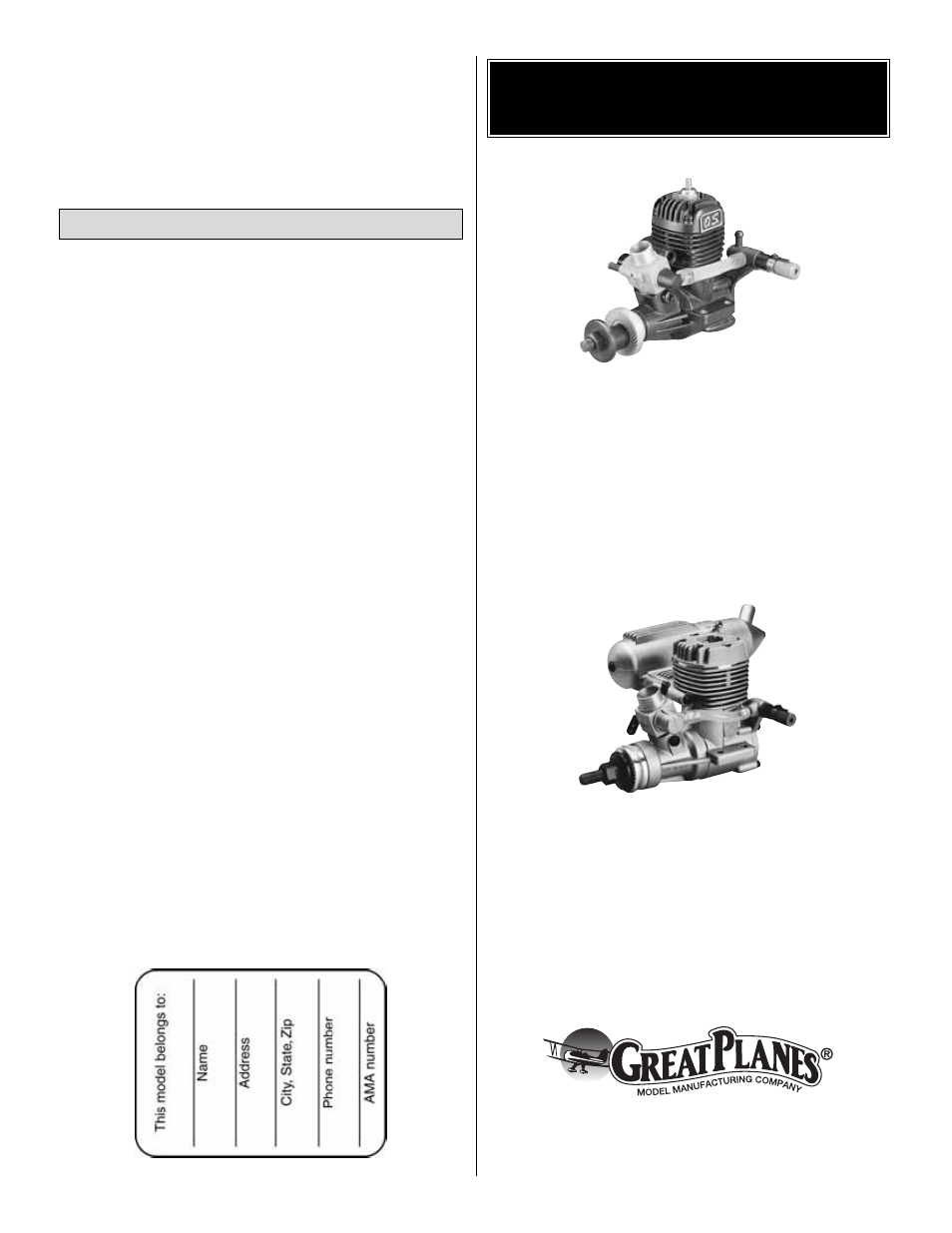 Other items available from great planes landing | Great Planes Combat Mustang ARF - GPMA1475 User Manual | Page 19 / 20