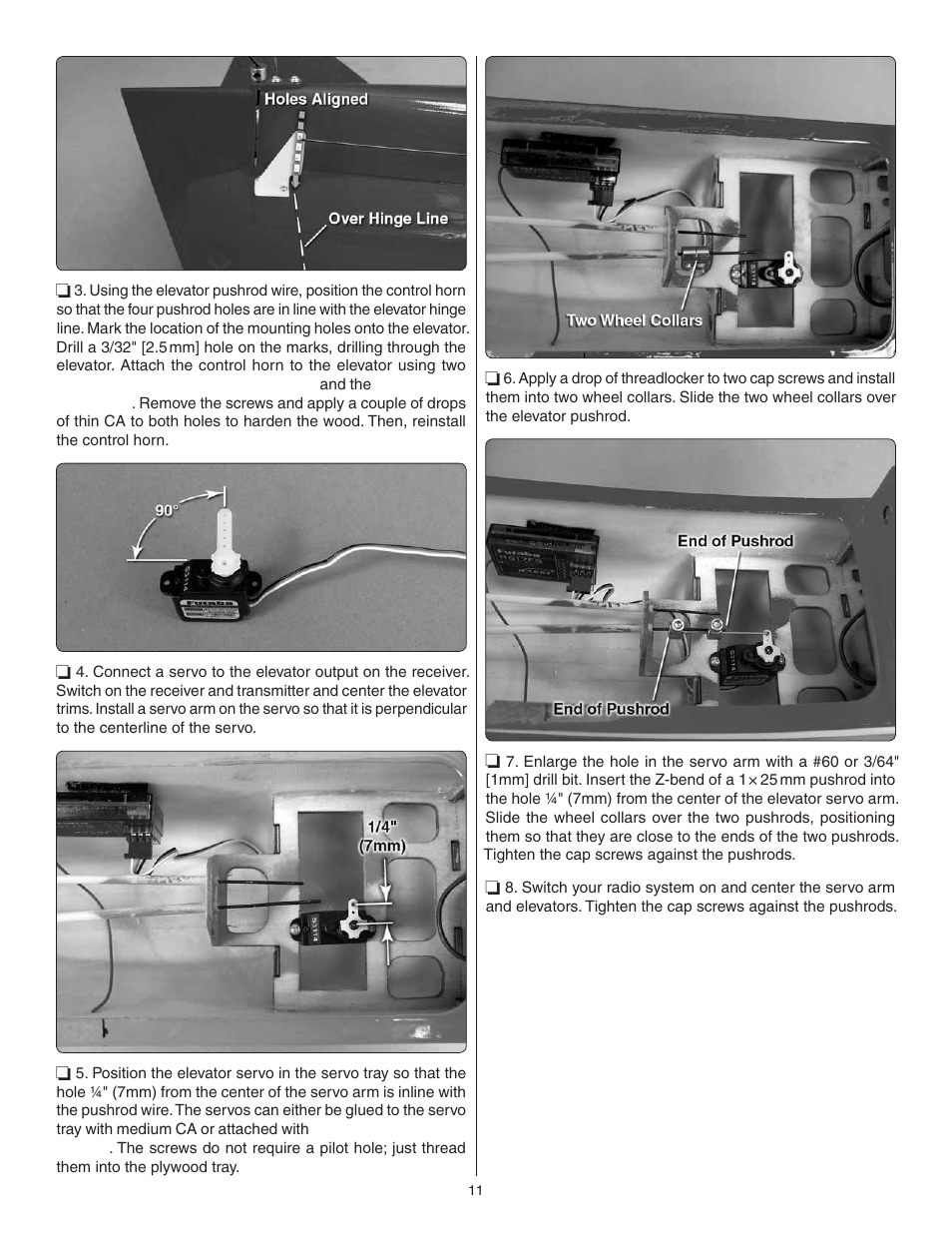 Great Planes Cosmic Wind EP ARF - GPMA1810 User Manual | Page 11 / 20