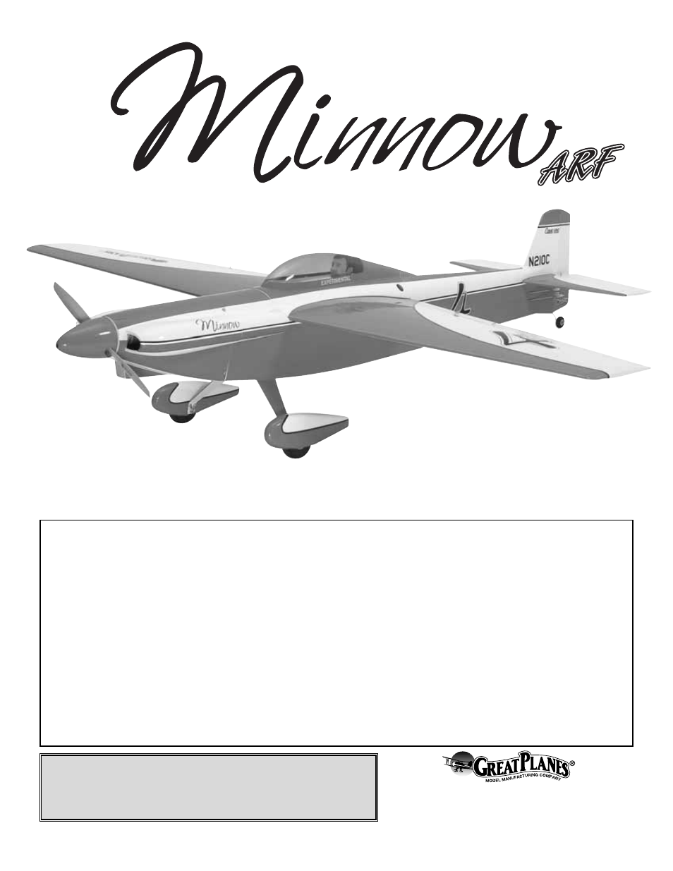 Great Planes Cosmic Wind Minnow 60 ARF - GPMA1321 User Manual | 28 pages