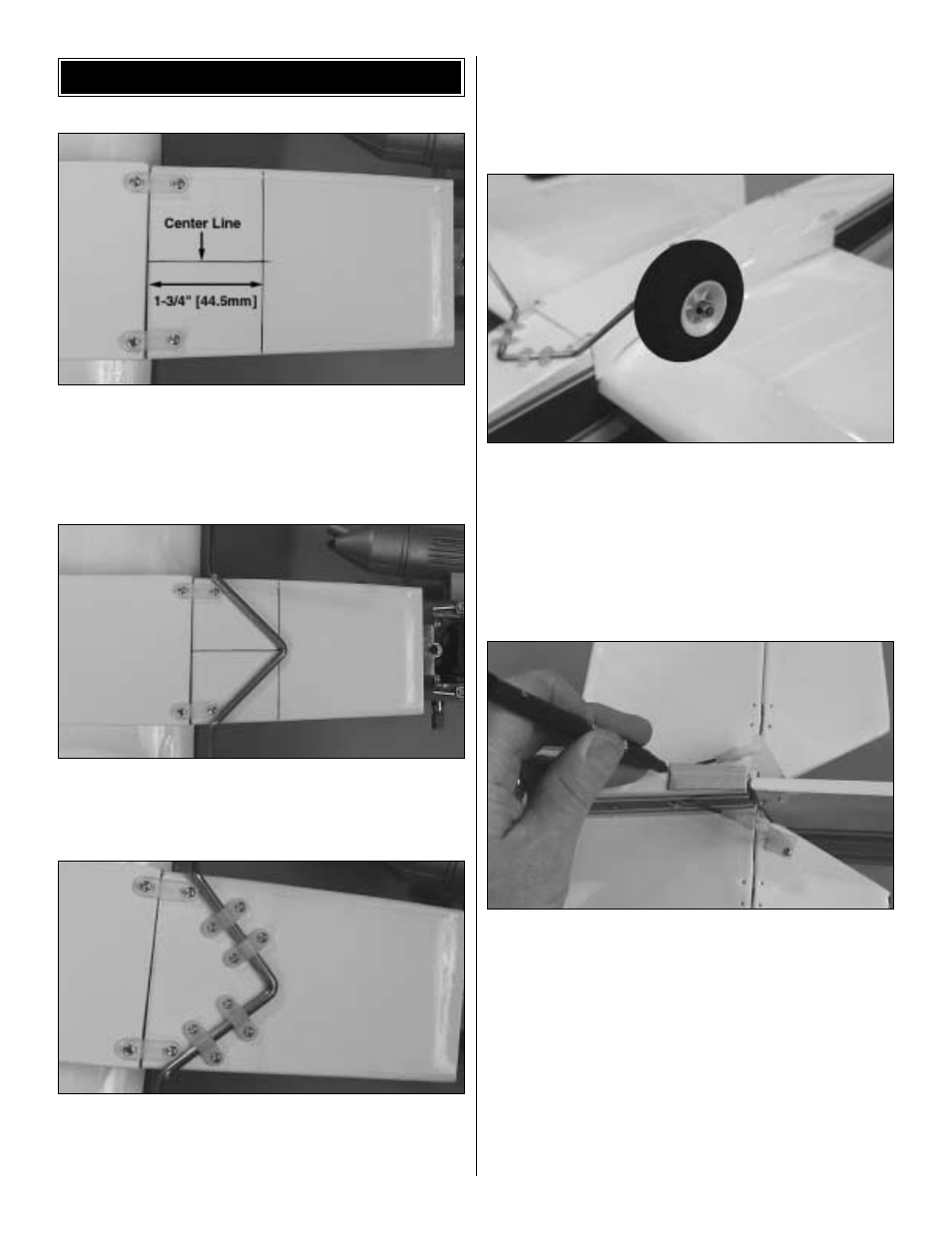 Installing the landing gear | Great Planes Dazzler 40 ARF - GPMA1038 User Manual | Page 14 / 20