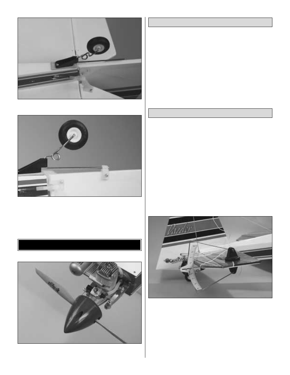 Final assembly, Control surface throws control throw adjustment | Great Planes Dazzler 40 ARF - GPMA1038 User Manual | Page 15 / 20