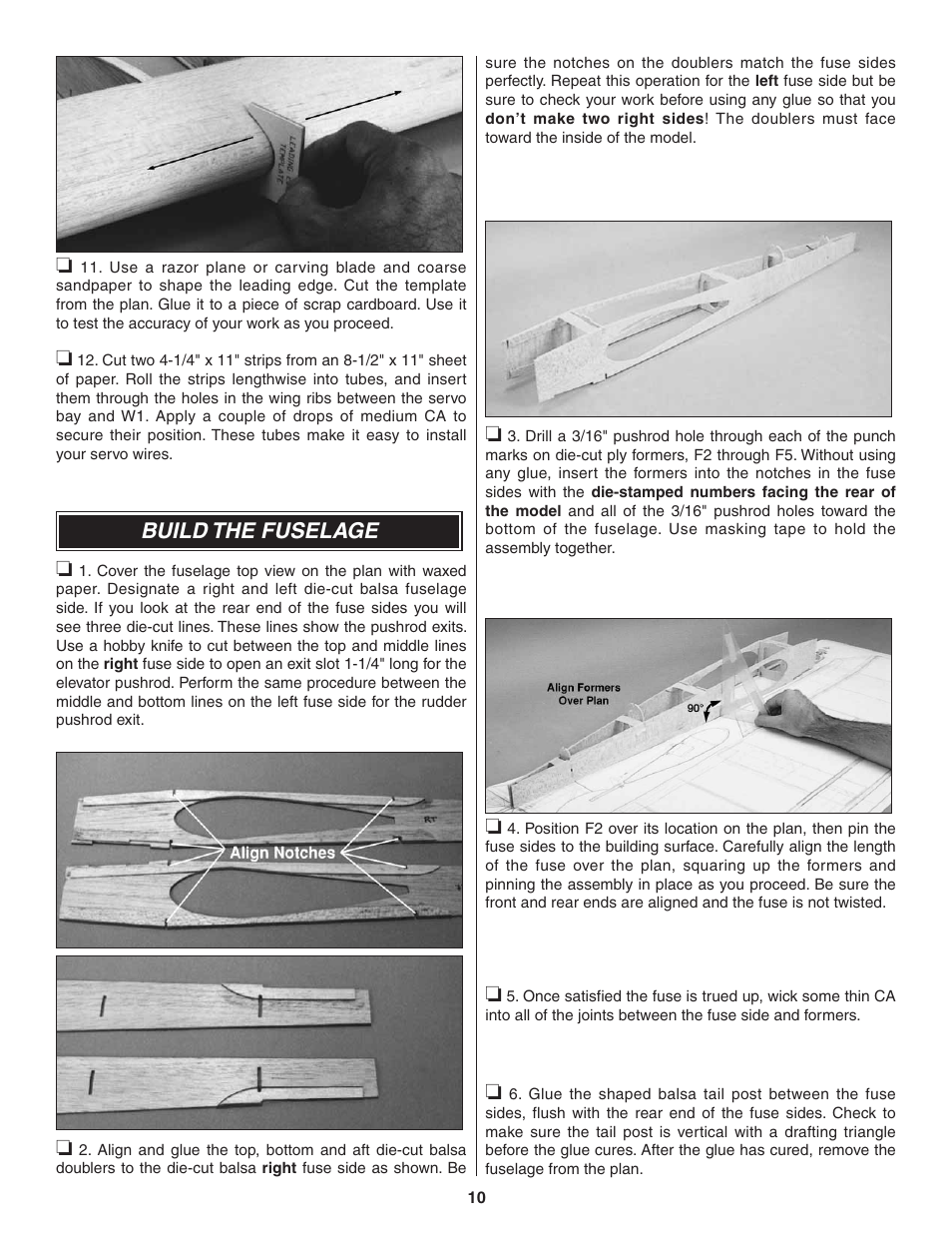 Build the fuselage | Great Planes Dazzler 40 Kit - GPMA0480 User Manual | Page 10 / 20