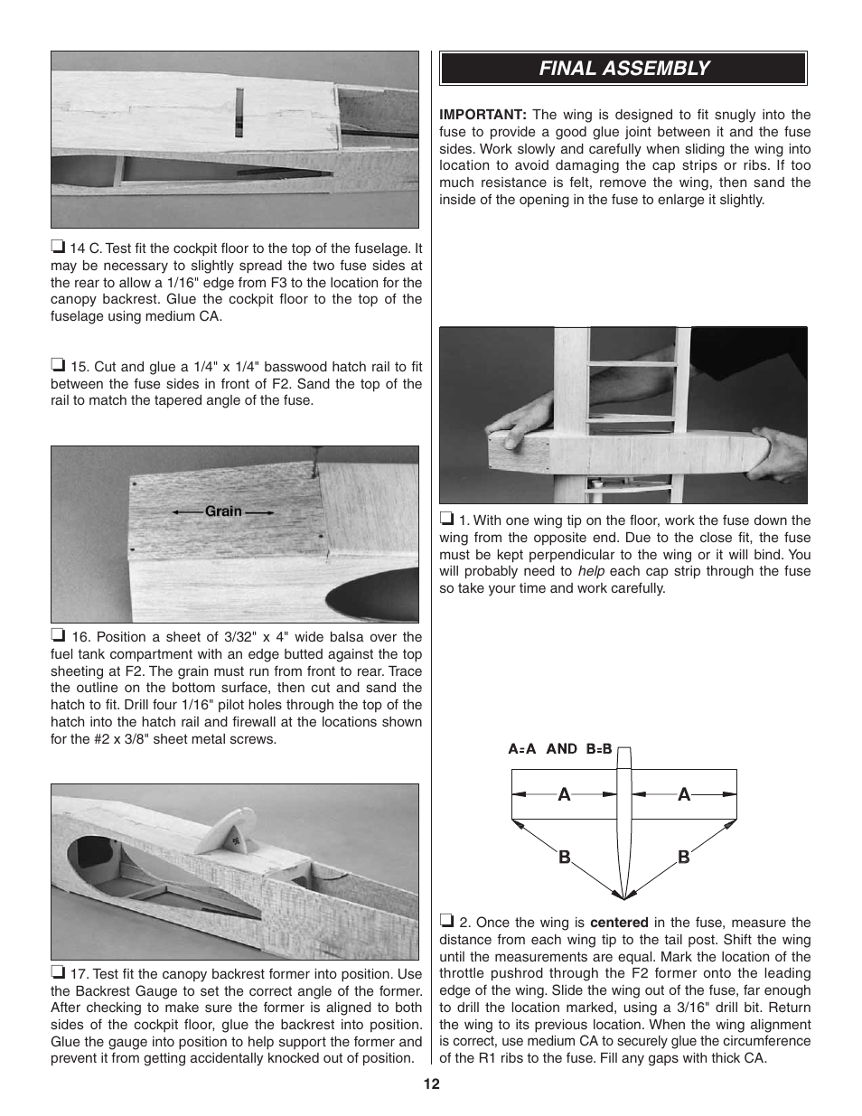 Final assembly | Great Planes Dazzler 40 Kit - GPMA0480 User Manual | Page 12 / 20