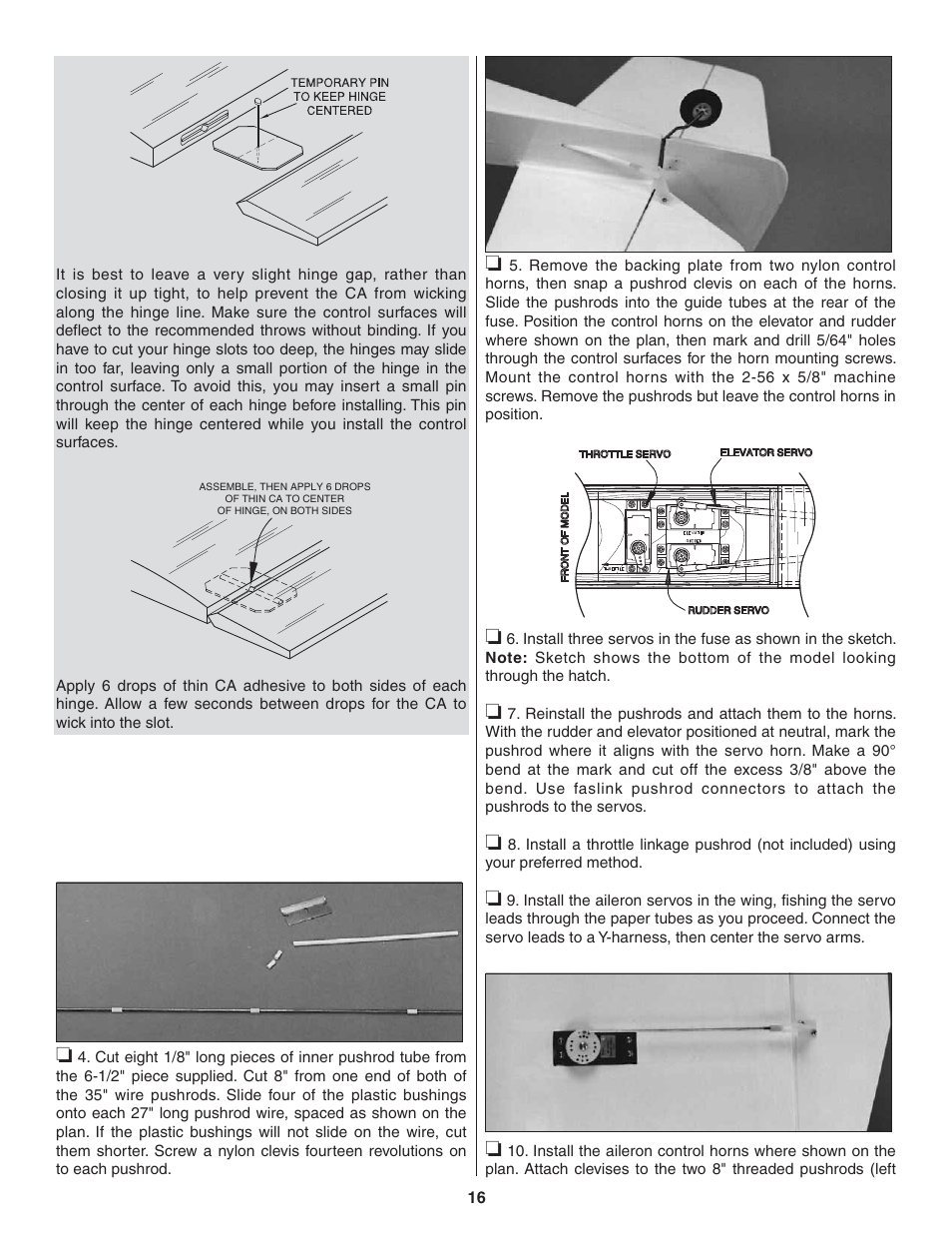 Great Planes Dazzler 40 Kit - GPMA0480 User Manual | Page 16 / 20