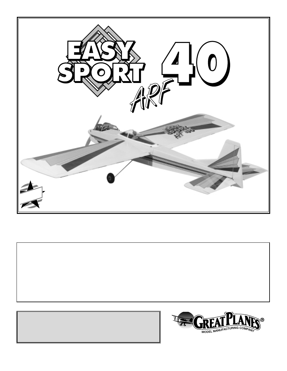 Great Planes Easy Sport 40 ARF - GPMA1035 User Manual | 24 pages