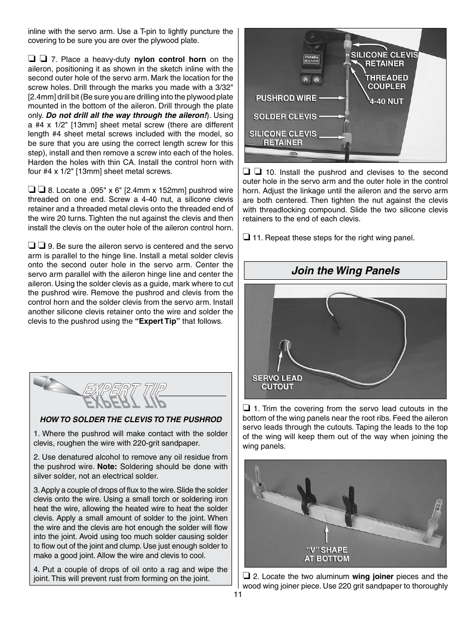 Join the wing panels | Great Planes Edge 540 1.60-43cc Performance Series ARF - GPMA1414 User Manual | Page 11 / 56