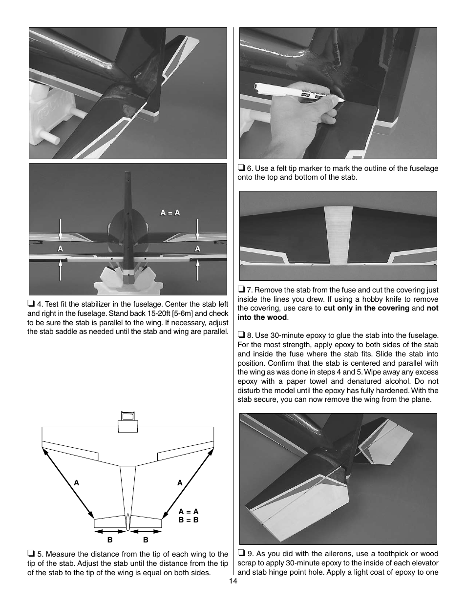 Great Planes Edge 540 1.60-43cc Performance Series ARF - GPMA1414 User Manual | Page 14 / 56
