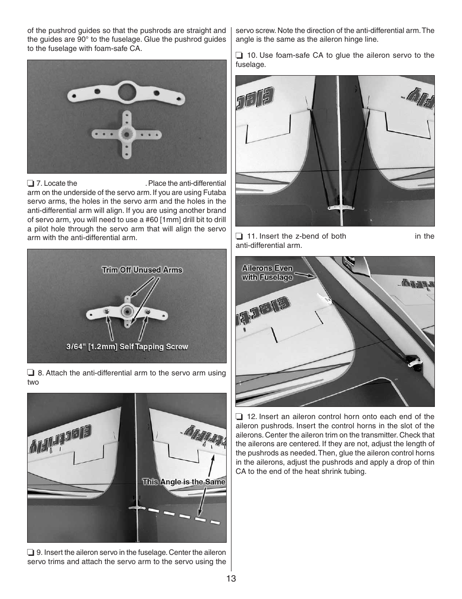 Great Planes Edge 540 3D Indoor EP ARF - GPMA1128 User Manual | Page 13 / 20