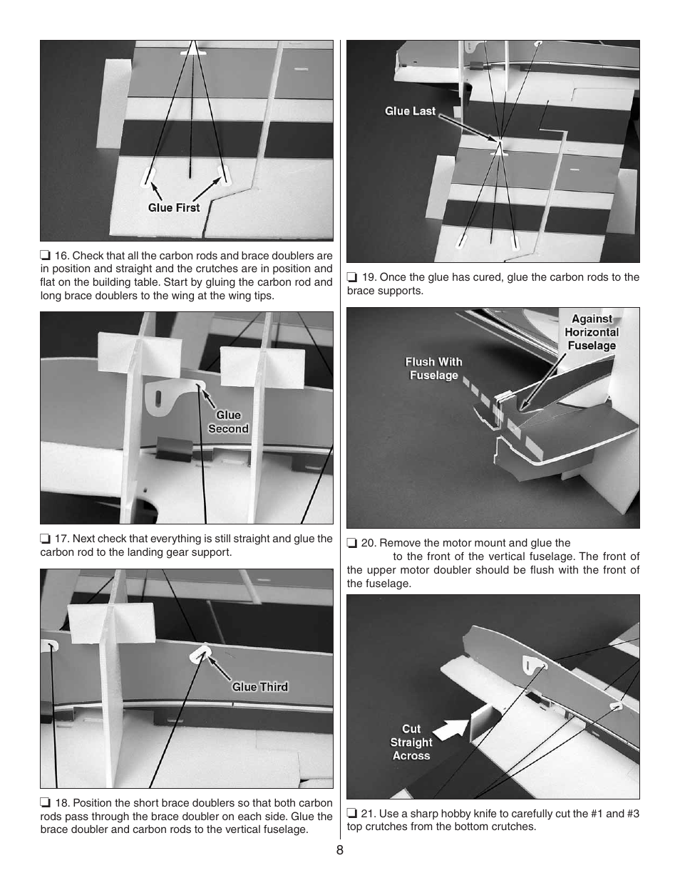 Great Planes Edge 540 3D Indoor EP ARF - GPMA1128 User Manual | Page 8 / 20