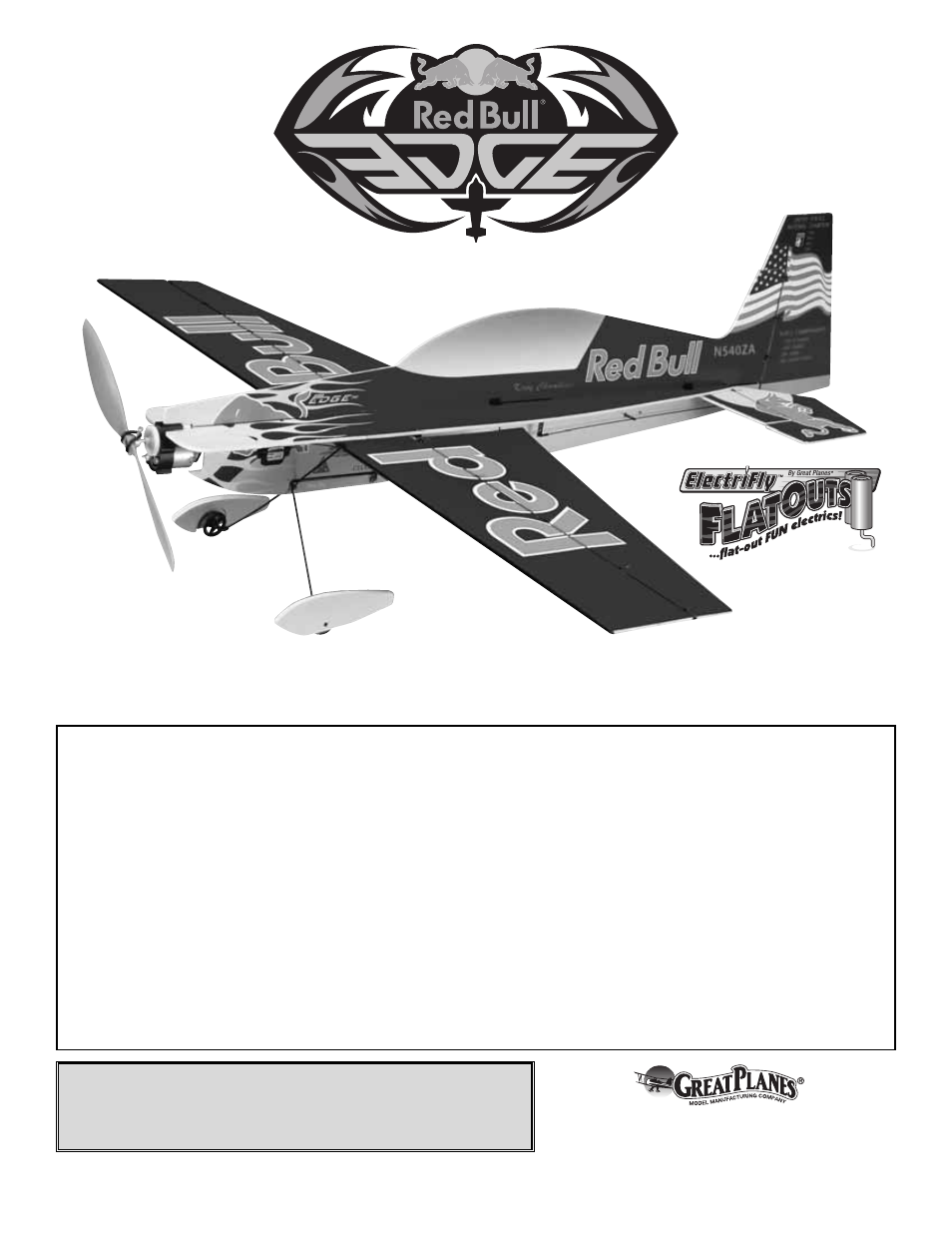 Great Planes Edge 540 FlatOuts 3D EP ARF - GPMA1113 User Manual | 24 pages