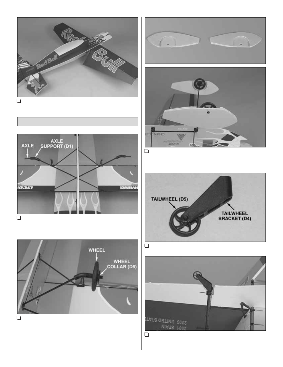 Finish the landing gear | Great Planes Edge 540 FlatOuts 3D EP ARF - GPMA1113 User Manual | Page 13 / 24