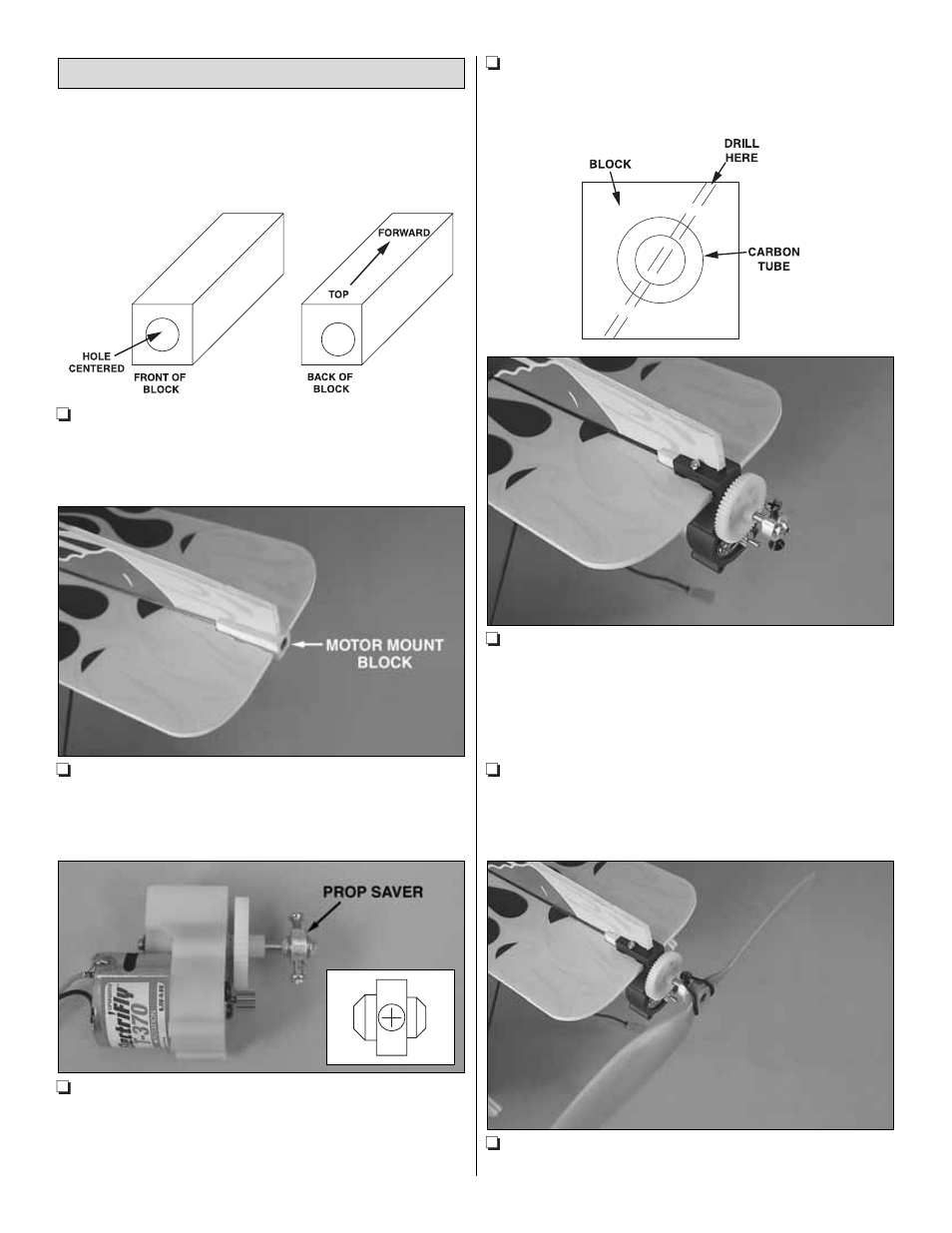 Mount the motor & gearbox | Great Planes Edge 540 FlatOuts 3D EP ARF - GPMA1113 User Manual | Page 16 / 24