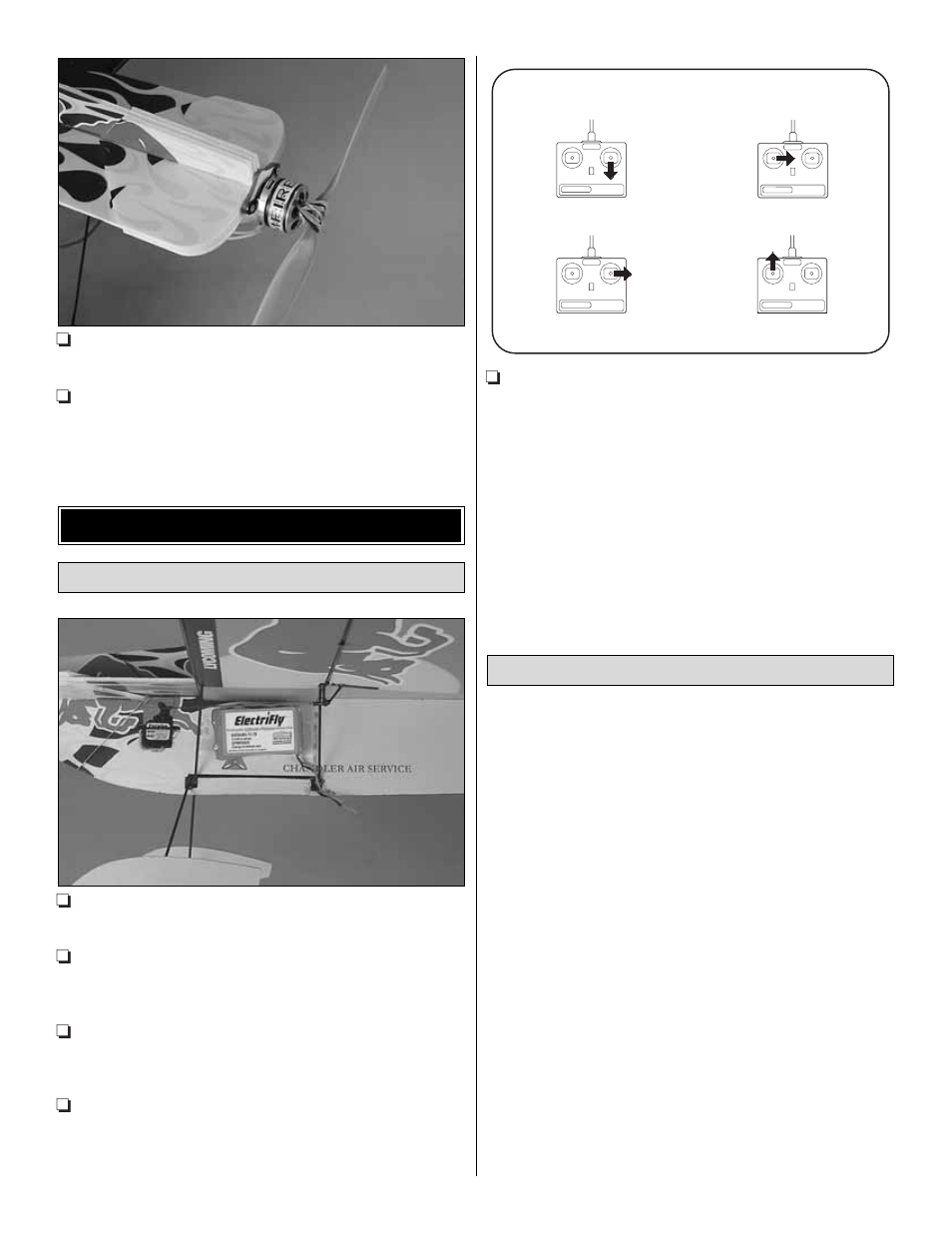 Get the model ready to fly, Set the control throws, Check the control directions | Great Planes Edge 540 FlatOuts 3D EP ARF - GPMA1113 User Manual | Page 18 / 24