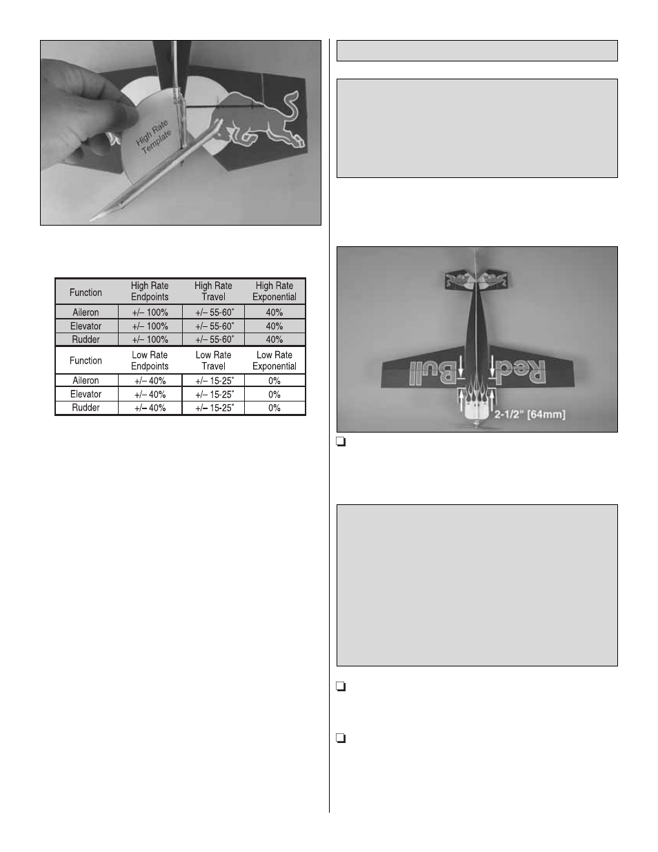 Balance the model (c.g.) | Great Planes Edge 540 FlatOuts 3D EP ARF - GPMA1113 User Manual | Page 19 / 24