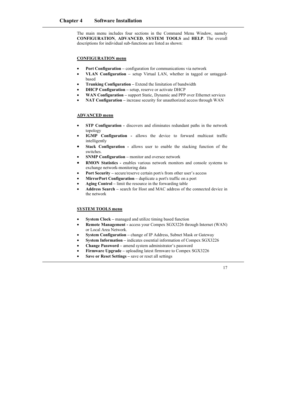 Compex Systems SGX3226 User Manual | Page 27 / 90