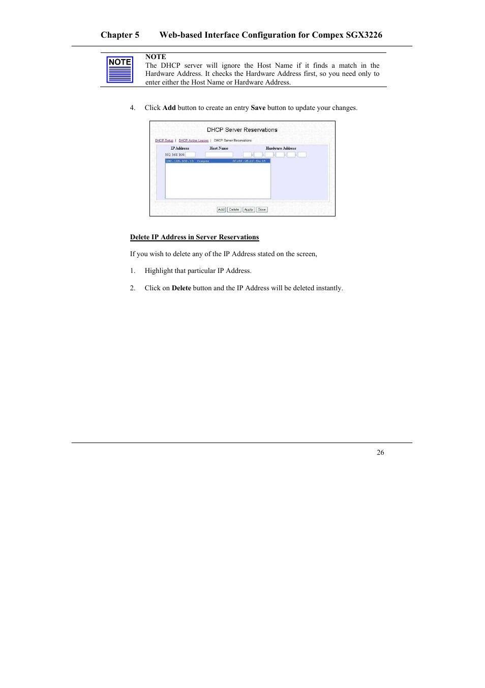 Compex Systems SGX3226 User Manual | Page 36 / 90